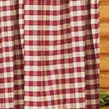 Barn Red Nutmeg Heritage House Check Barn Red Shower Curtain SC100017 - The Fox Decor